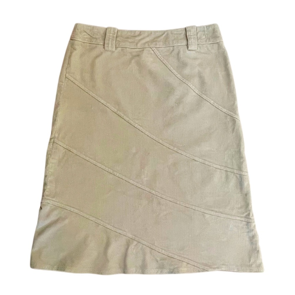 Tan Corduroy A Line skirt